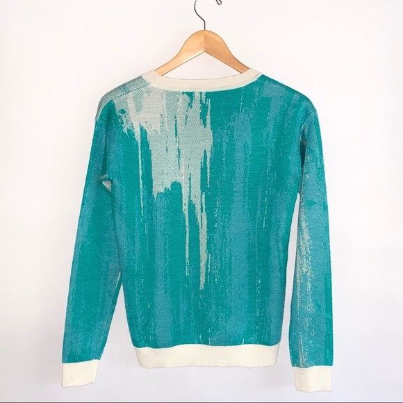 a n t h r o :: Abstract Fuzzy Wool Blend Llama Sweater - Picture 5 of 12